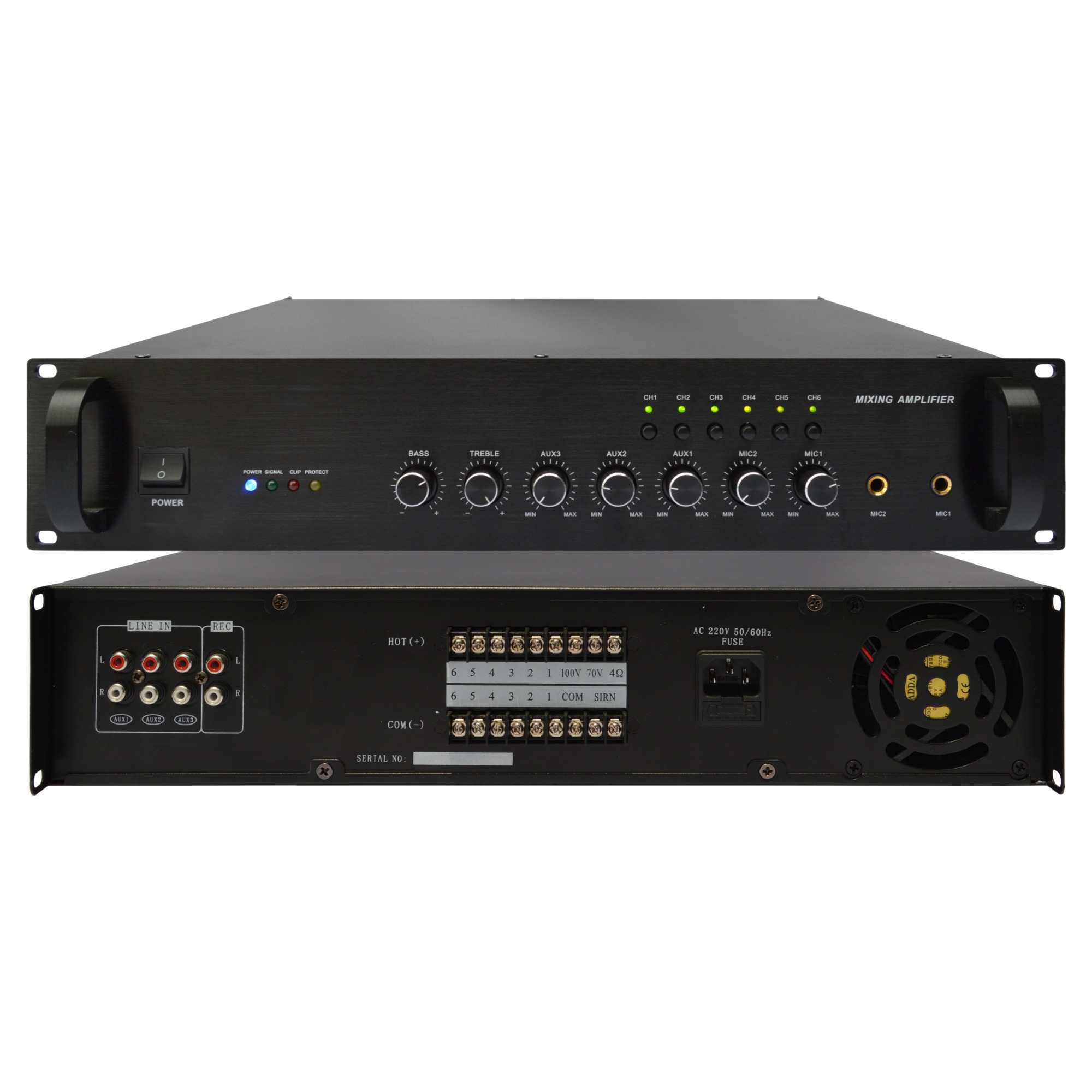 6分区合并式广播功放